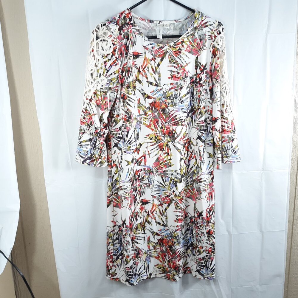 Tacera Bright Colors Print Womens Dress Size Small